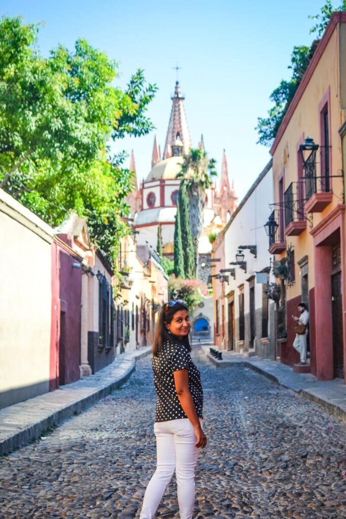 Author at the Aldama Street - the best photo spot in San Miguel de Allende