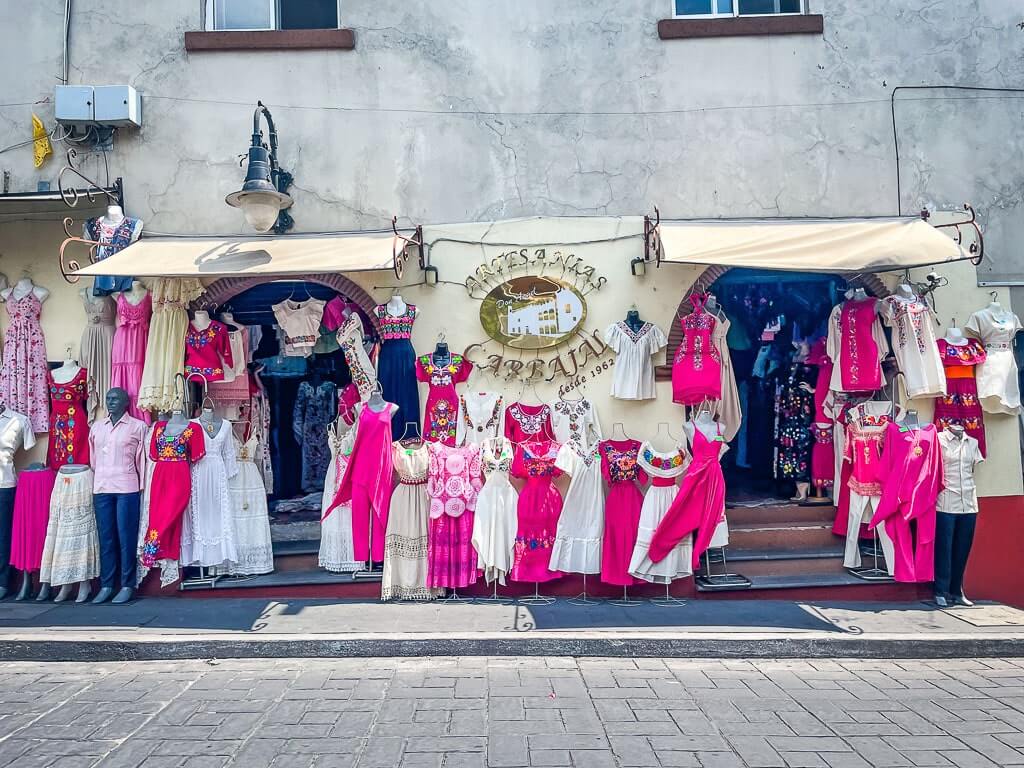 Embroidered huipils are a pretty Mexican souvenir