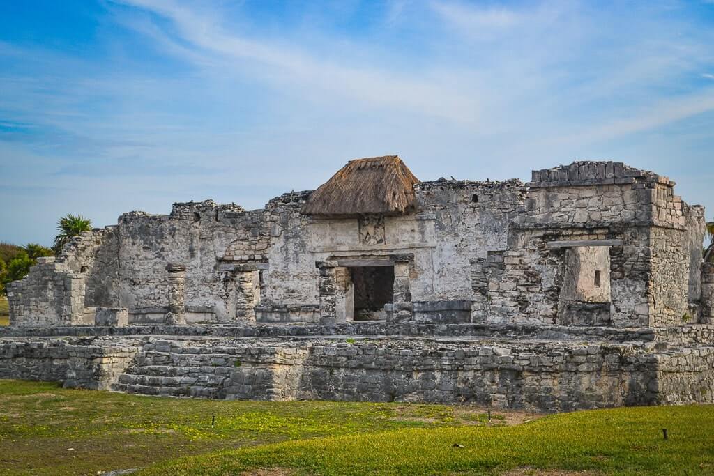 The image of Tulum's Descending God on the walls of the temple