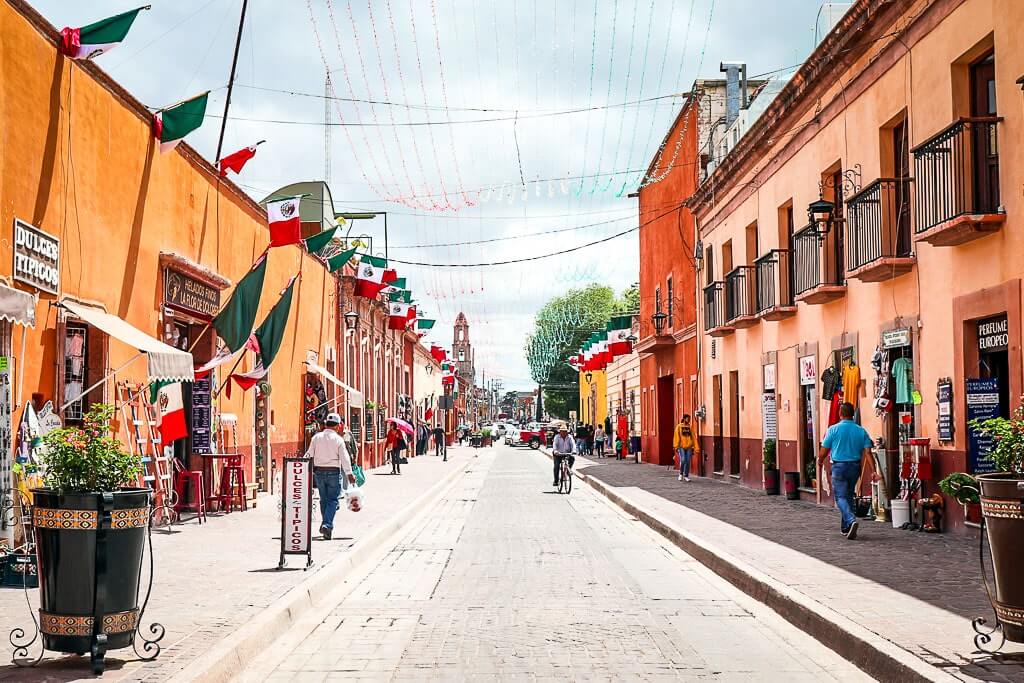 Streets of Dolores Hidalgo in Mexico