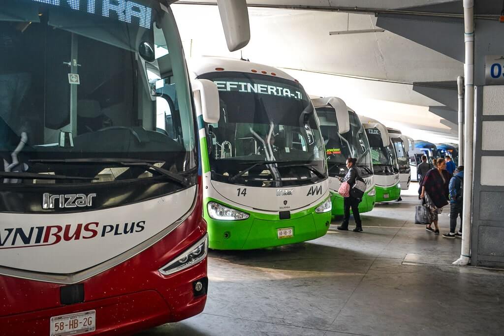 Intercity buses departing from Terminal Autobuses del Norte