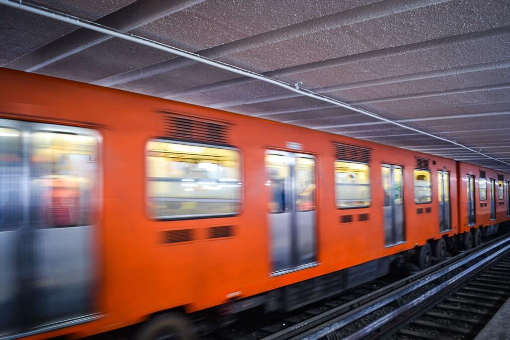 Metro trains - one of the best ways to get around in Mexico City.