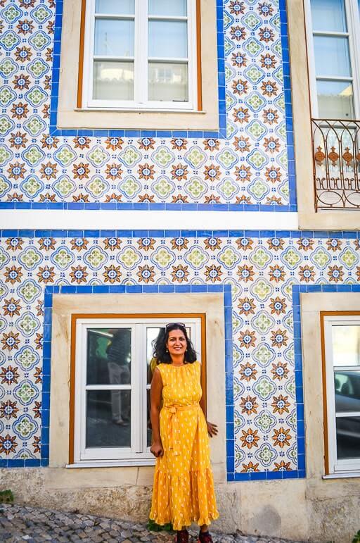 Author at the Alfama neighborhood in Lisbon