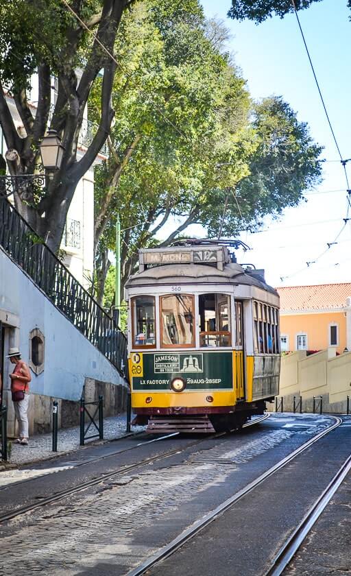 Famous Tram 28 in Lisbon
