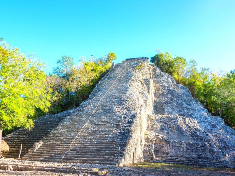 Coba pyramid in Mexico - Valladolid Mayan ruins