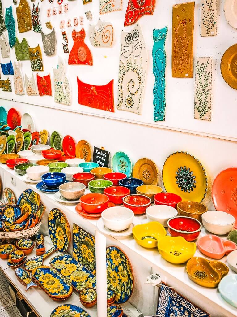 Handmade pottery from Portugal - one of the best things to buy in Portugal