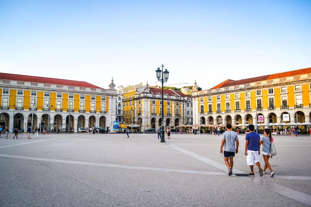 Praca do Commercio Square in Lisbon Portugal