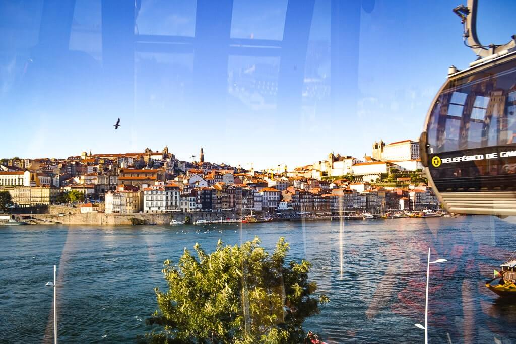 View of Porto Ribeira from the Cable Car - add this to your Porto 3 days itinerary.