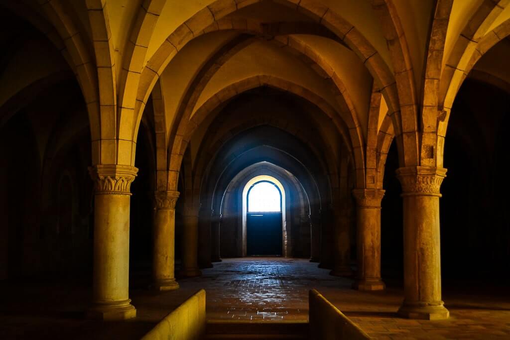 Cloisters of Alcobaca Monastery, one of the most beautiful places in Central Portugal