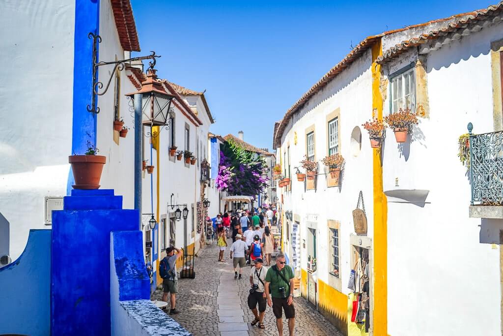 Colorful house of Obidos