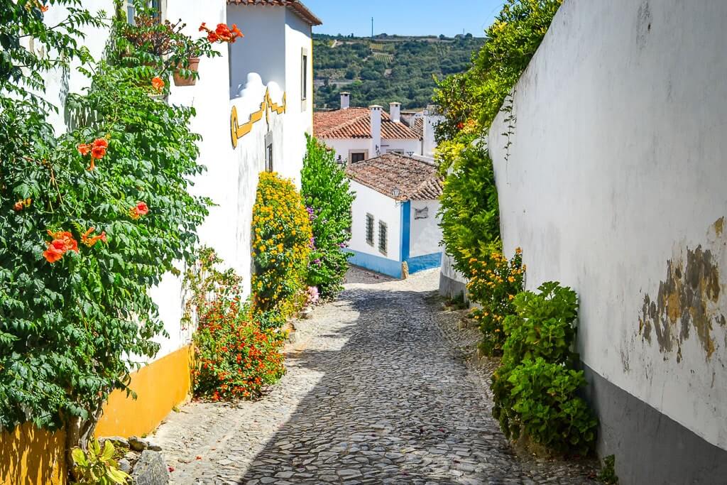 Charming lanes of Obidos Portugal