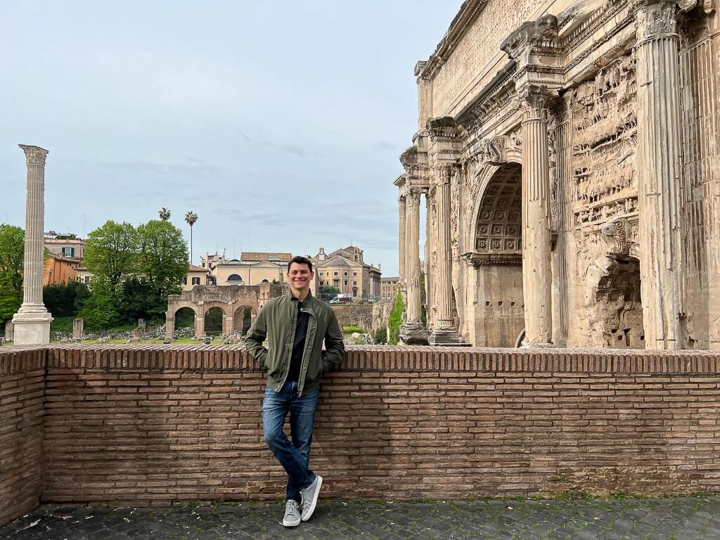 Matt Kepnes at the Forum in Rome on his 3-day itinerary