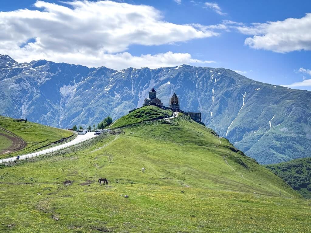 Gergeti Trinity Church in Kazbegi, Georgia