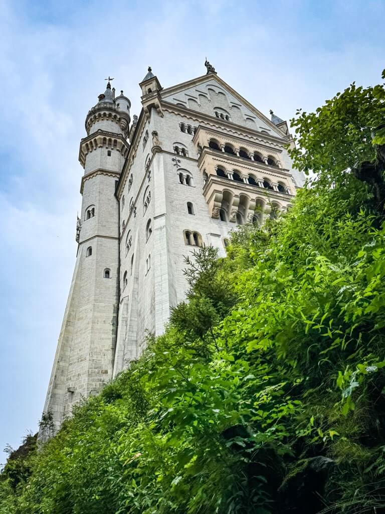View of Neuschwanstein Castle from below