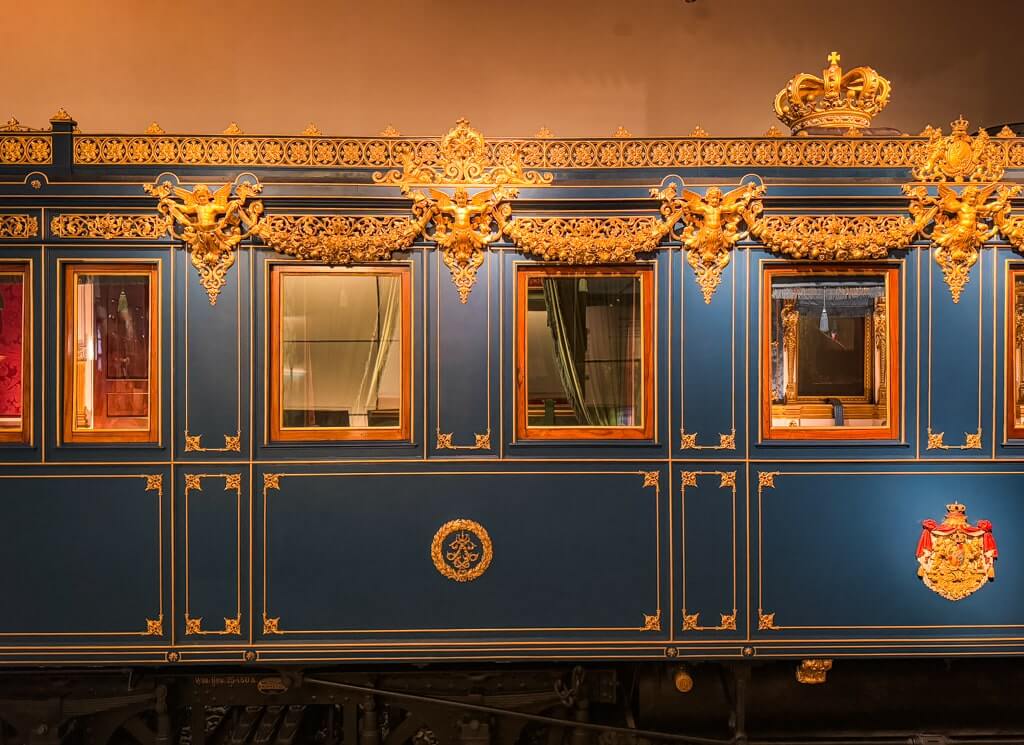 Bavarian King Ludwig II's luxury coach at the DB Museum