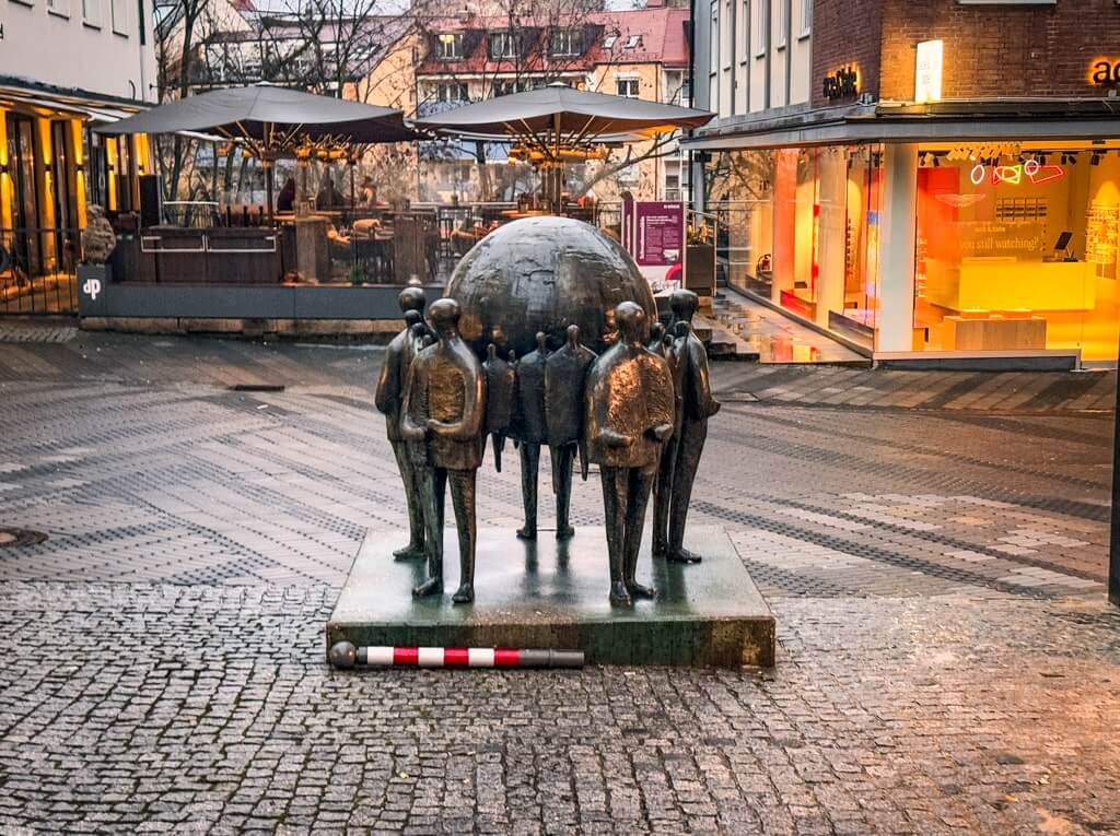 Interesting sculptures on Nuremberg roads