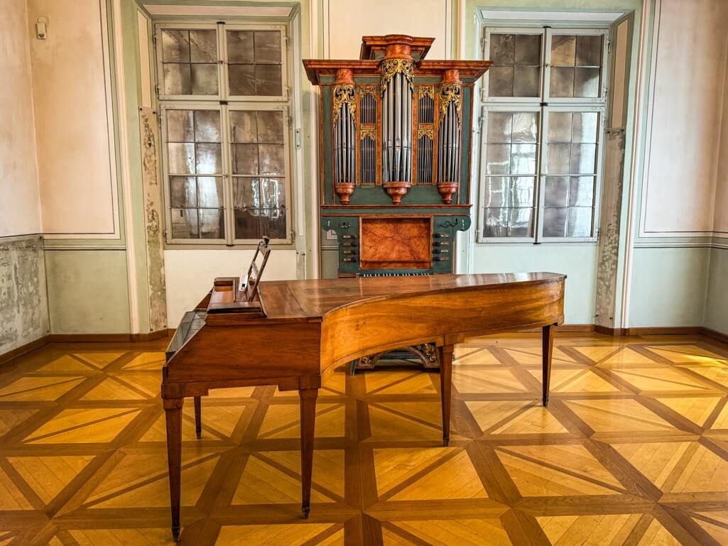 Mozart's old pianoforte at the Mozart Residence