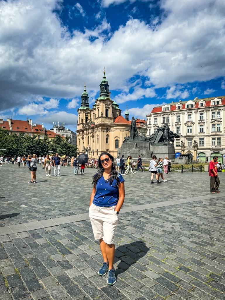 Author at Main Square in Prague