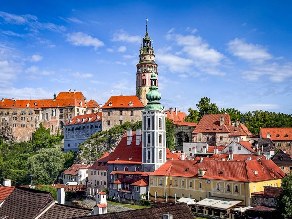 Stunning views of Cesky Krumlov from the Seminary Garden