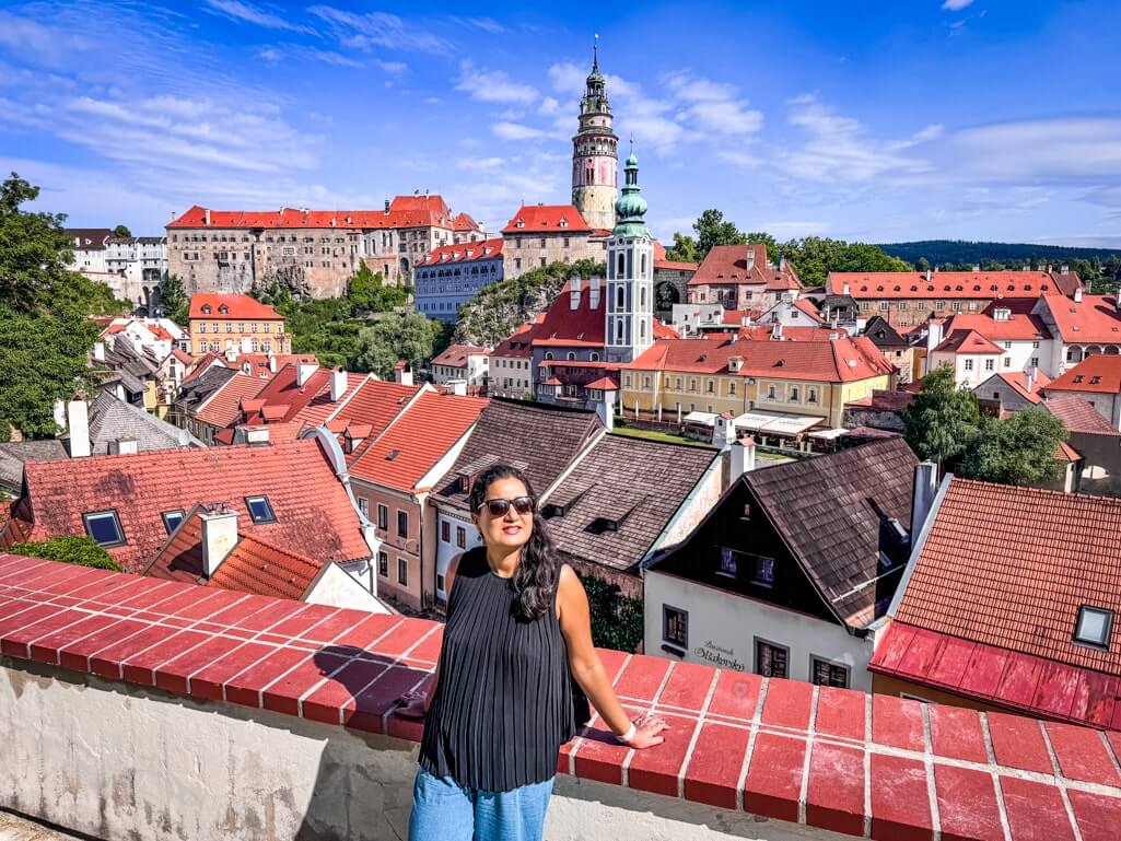 Stunning views of Cesky Krumlov from the Seminary Garden