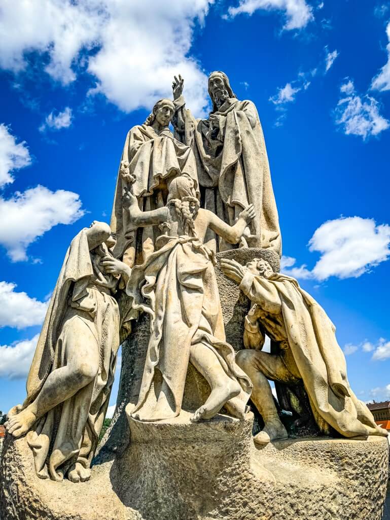 Statues on Charles Bridge in Prague