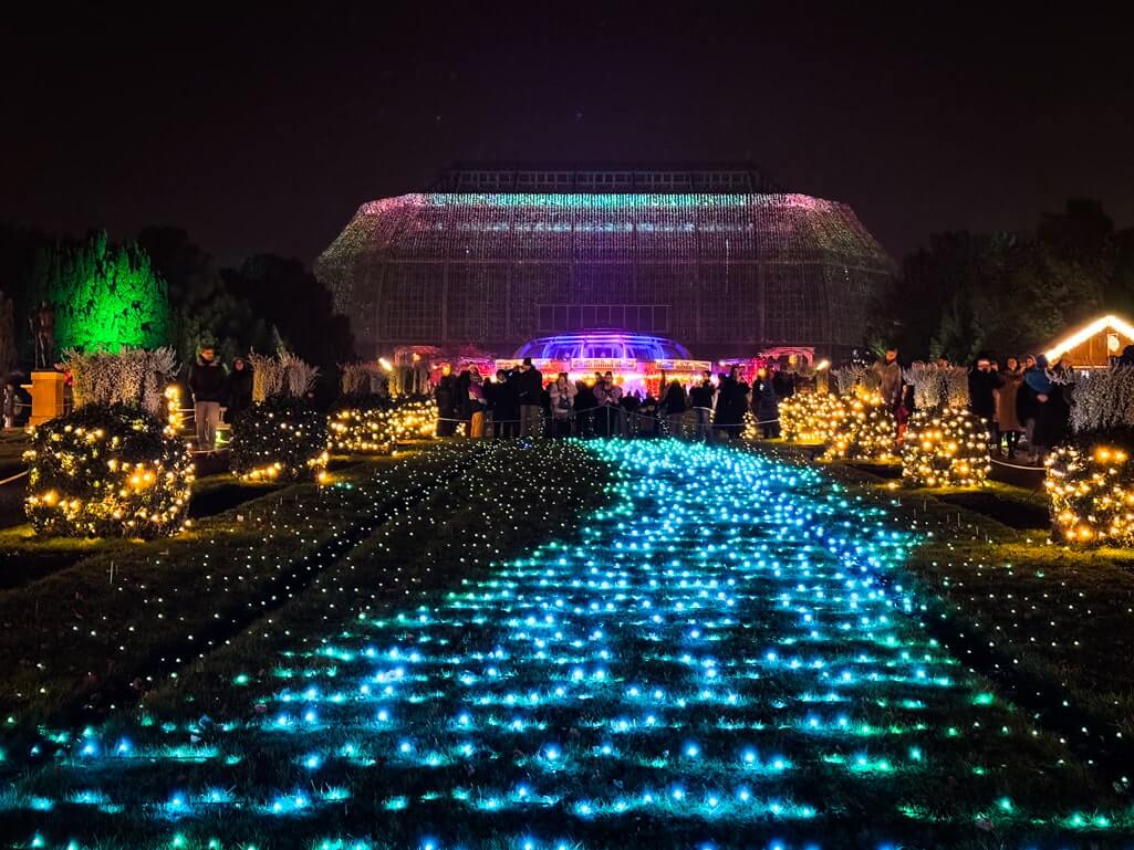 Light displays at Christmas Garden in Berlin