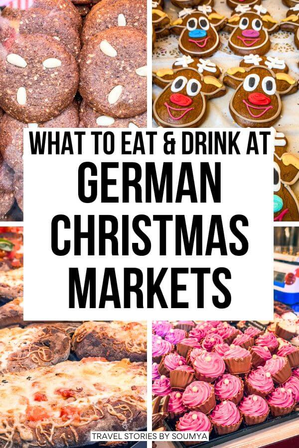 Wondering what to eat at German Christmas markets? Look no further. Here's an epic German Christmas market foodie guide with the 29 best foods and drinks to try at Christmas markets in Germany. From savory bratwurst and potato pancakes to sweet Lebkuchen and warm Glühwein, here are 29 traditional German foods and drinks that you should miss on your Christmas market trip.