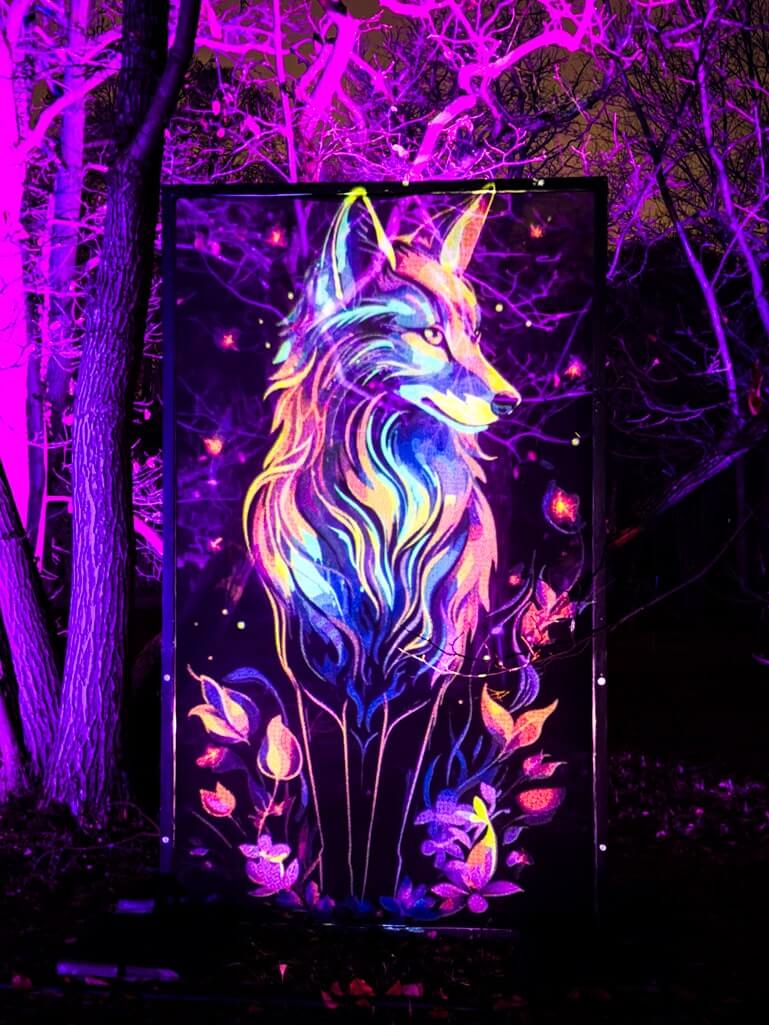 Light displays at Christmas Garden in Berlin