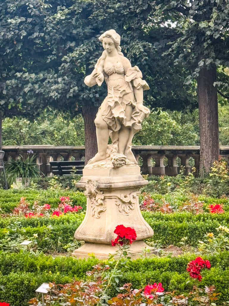 Statue at the Rose Garden in Bamberg