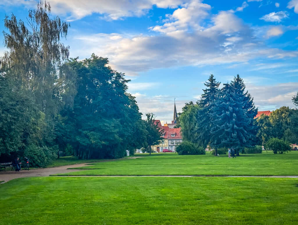 View of Quedlinburg town from Bruhl Park
