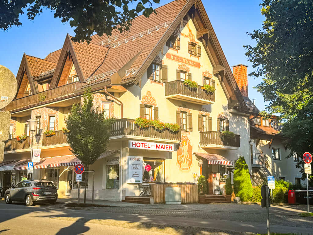 Painted facades of houses in Garmisch-Partenkirchen