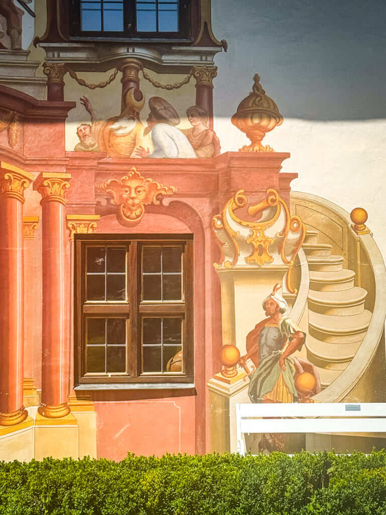 Luftlmalerei Painted facades of houses in Oberammagau