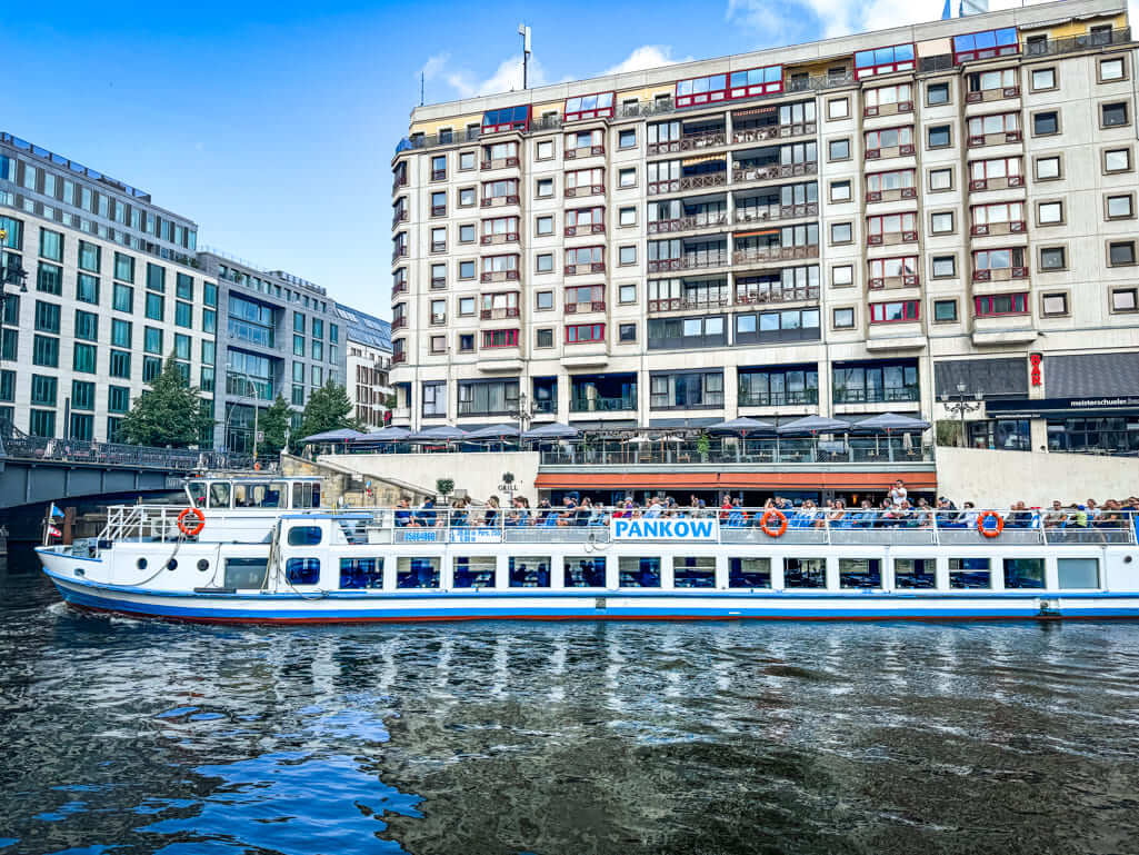On a boat tour on Spree River in Berlin