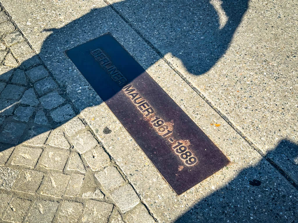 The places where Berlin wall once stood